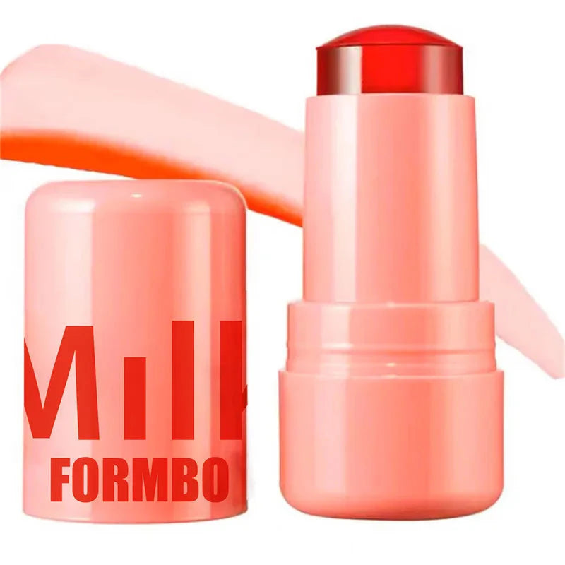 3-in-1 Milk Jelly Tint Facial Blusher Wand Moisturized Long Lasting Matte Rouge Cheek Contour Lipstick Sticker Beauty Makeup-8